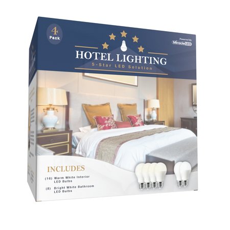 MIRACLE LED Hotel Standard Room LED Lighting Kit, 24 Bulbs 603264